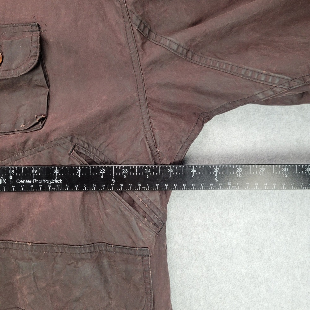 Polo Ralph Lauren Field Jacket Mens L Brown Waxed Oiled Cotton Hunting Lined - Picture 6 of 13